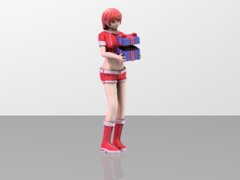 "Santa Girl" figure (Full Color)