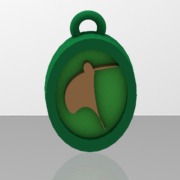 stylised kiwi bird pendant thicker frame and motif