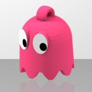 Pac-Man's pink ghost looped