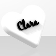 Magnet coeur -Clara-