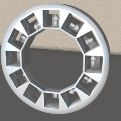 Frame for the Halbach 12 Magnet Array