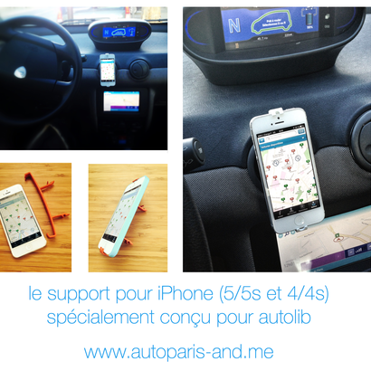 Support iPhone 5S / 5 pour Autolib