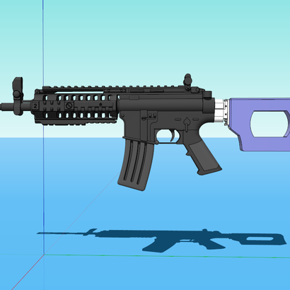 Roswell SciFi Sniper Shoulder Stock (Short) (Solid)