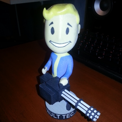 Bobblehead VaultBoy Big Gun - Mobile Head v6.8 (Body Only) (M)