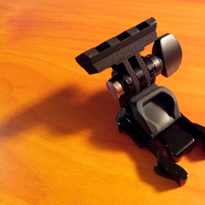 Picatinny Rail to GoPro Mount Adapter (Side Tilting)