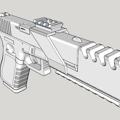 Suppressor with Top and Bottom Rails for G17, G18C, M&P40, M&P9