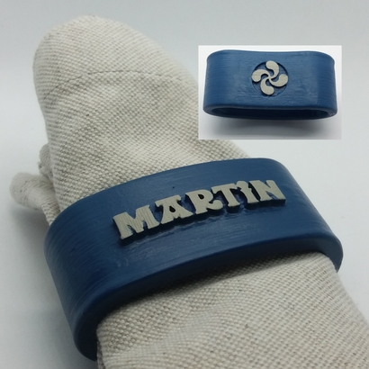 MARTIN 3D Napkin Ring with lauburu