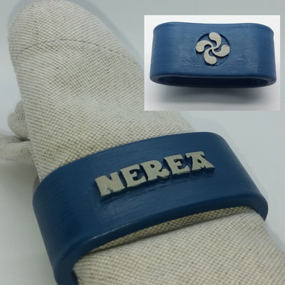 NEREA 3D Napkin Ring with lauburu