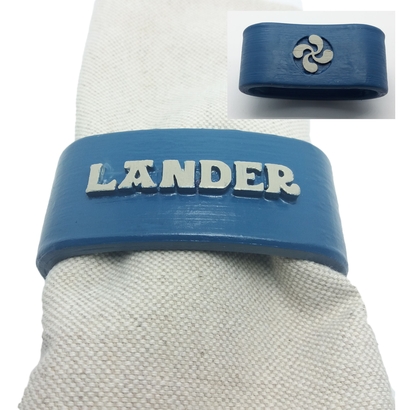 LANDER 3D Napkin Ring with lauburu